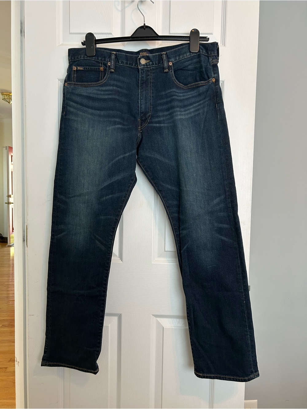 Ralph Lauren Men’s Relaxed Straight-Leg Dark Indigo Hampton Jeans